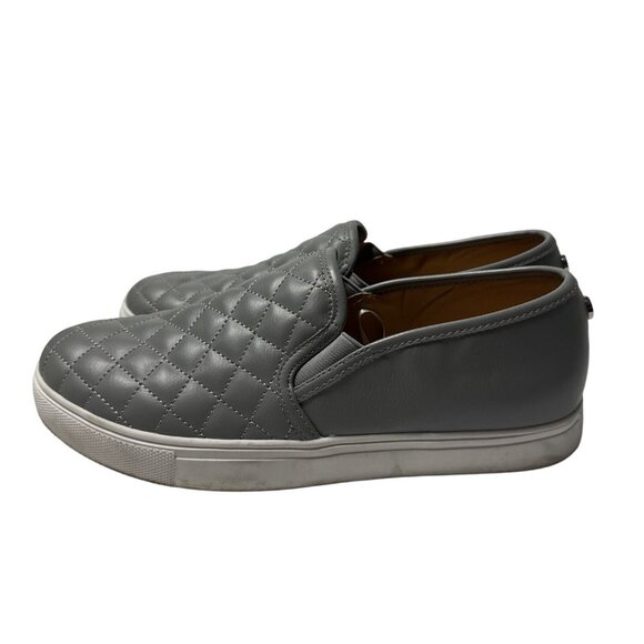 Steve Madden Womens Gray Quilted Slip-On Sneakers Size 10M - Picture 5 of 15